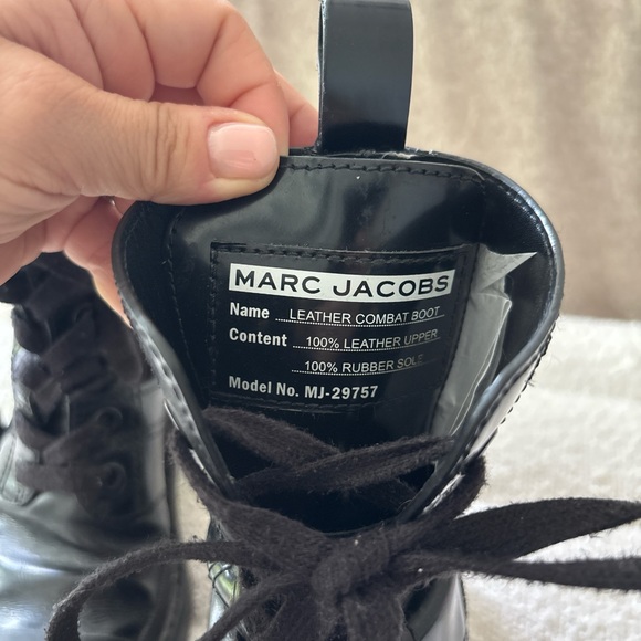 Marc Jacobs Black Leather Combat Boots | Sz 36 | Fair Condition (See photos) - Picture 2 of 8